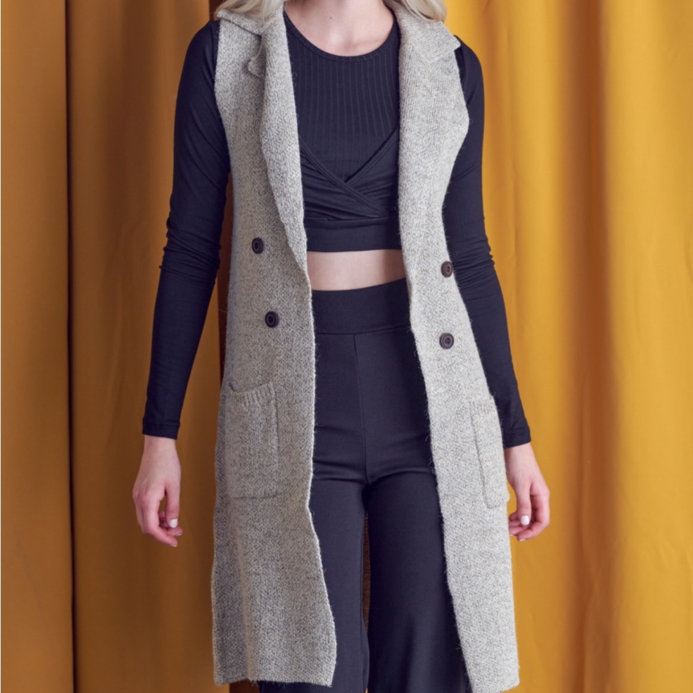 Longline vest (oatmeal color)